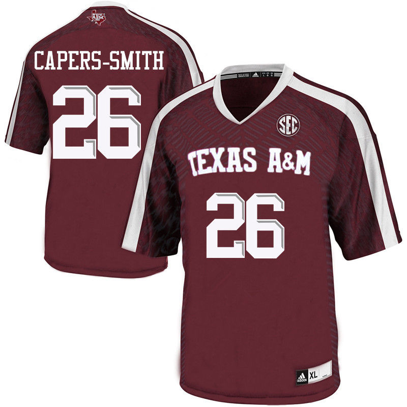 Men #26 DeShawn Capers-Smith Texas A&M Aggies College Football Jerseys-Maroon - Click Image to Close